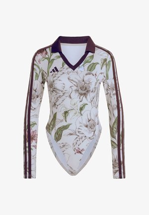 adidas Sportswear, ADIDAS SPORTSWEAR ADIDAS X FARM RIO BODYSUIT - Top s dlouhým rukávem - ecru tint/shadow brown/multicolor