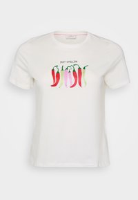 CARKITA LIFE FOOD TEE  - Triko s potiskem - cloud dancer