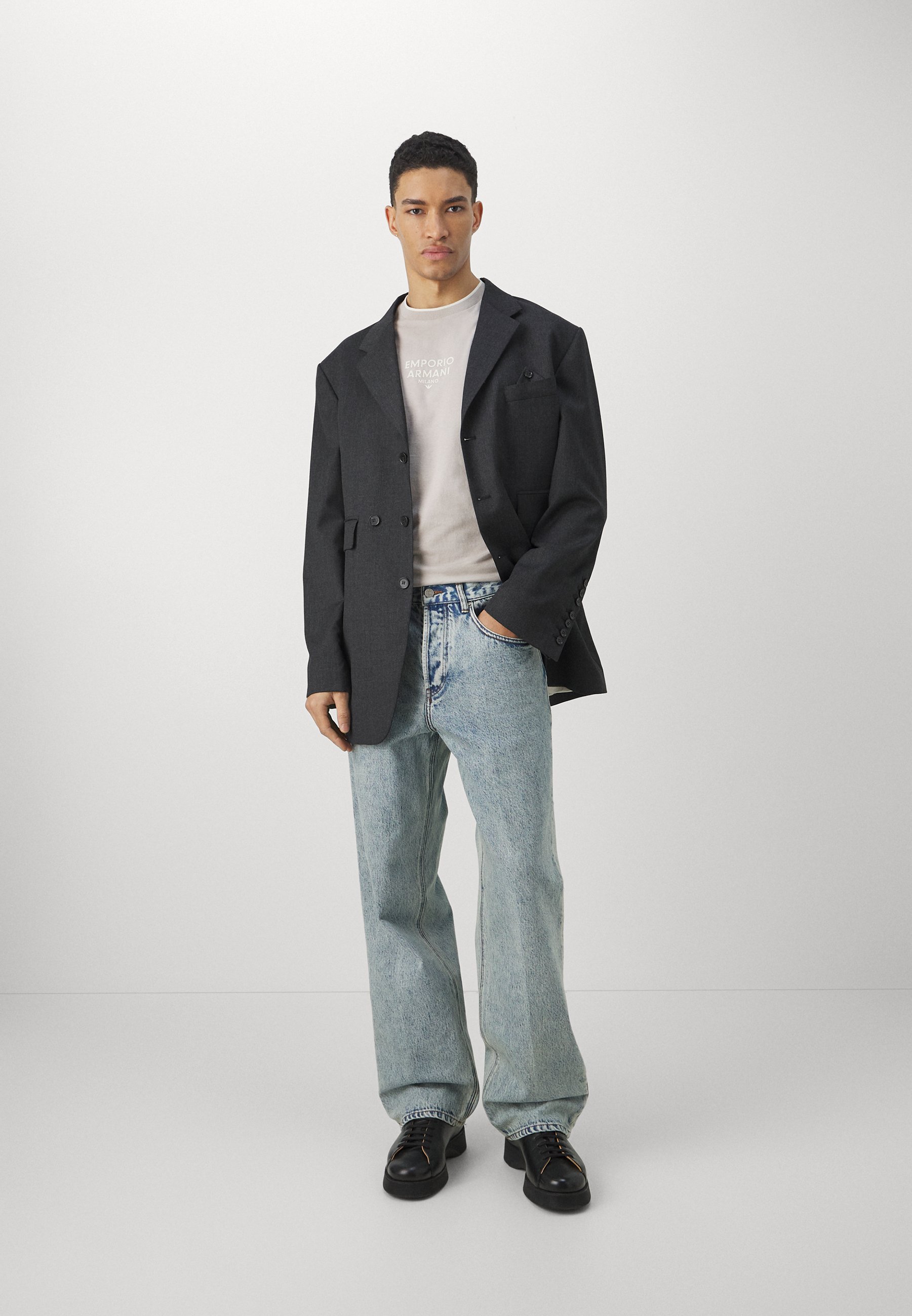 Emporio Armani TASCHE - Jeans baggy - denim blu/blu denim