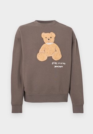 BEAR IN MIND CREW - Bluză de molton - dark grey/brown