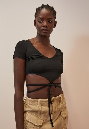 Even&Odd Tricou cu imprimeu - black