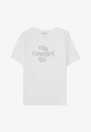 Calliope SCRITTA STRASS - T-shirt con stampa - bianco ottico