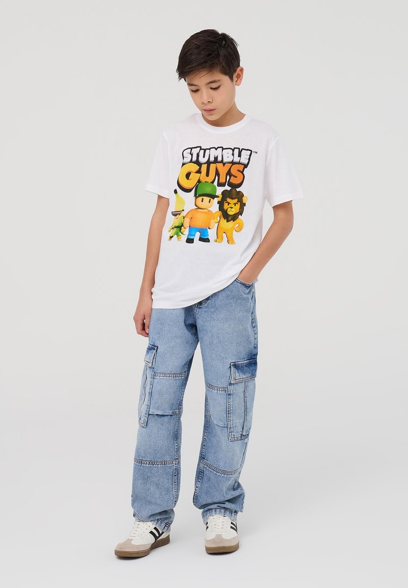 Terranova CON STUMBLE GUYS - T-shirt con stampa - bianco ottico