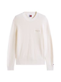Tommy Jeans SCRIPT CHUNKY  - Strickpullover - ancient white