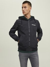 Jack & Jones - JJERUSH BLOCKING HOOD - Lichte jas - black Miniatuurafbeelding 1