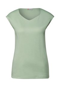MIT DIAMANT-AUSSCHNITT - T-shirt basic - grün