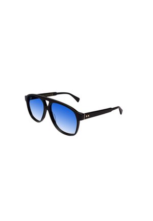 Sonnenbrille - black light sky blue gradient
