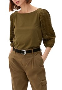 s.Oliver IM FABRICMIX - Blouse - olivgrün