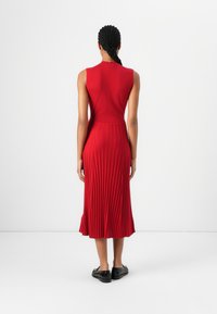 Tommy Hilfiger MOCK MIDI DRESS - Gebreide jurk - medium red