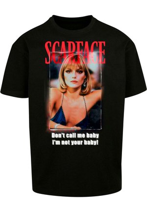 Upscale by Mister Tee SCARFACE DONT CALL ME BABY  - Nyomott mintás póló - black