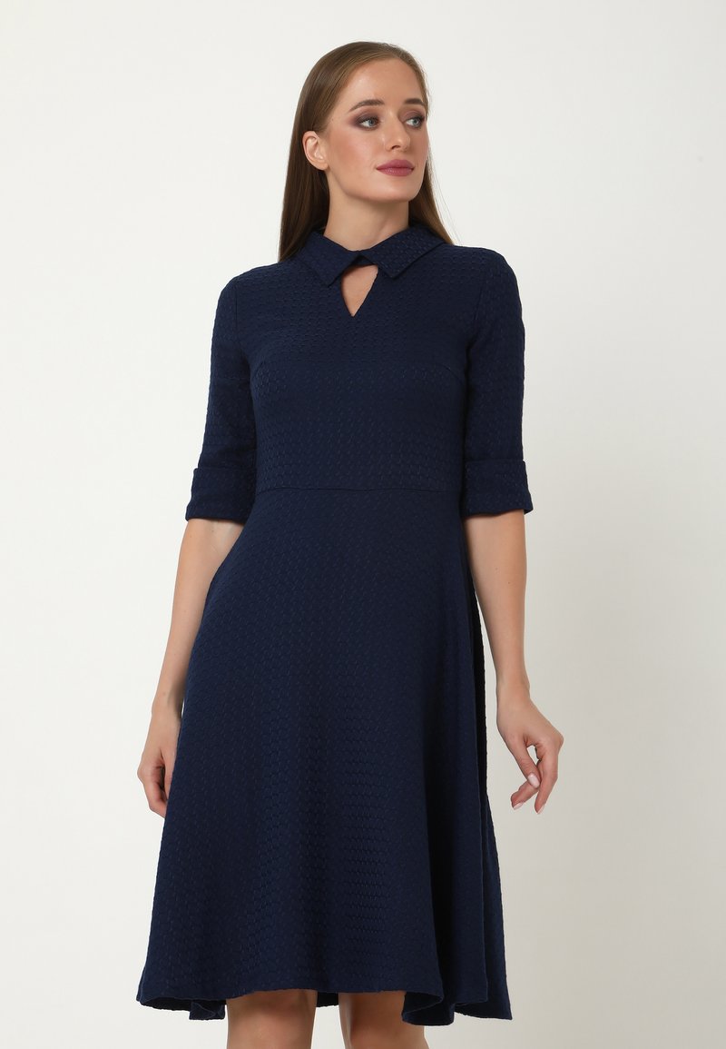 Damen Kleider | Madam-T Etuikleidblau - MB08595 Damen Kleider | Madam-T Etuikleidblau - MB08595