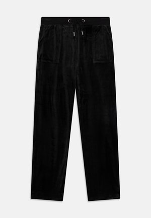 TONAL WIDE LEG - Tracksuit bottoms - jet black