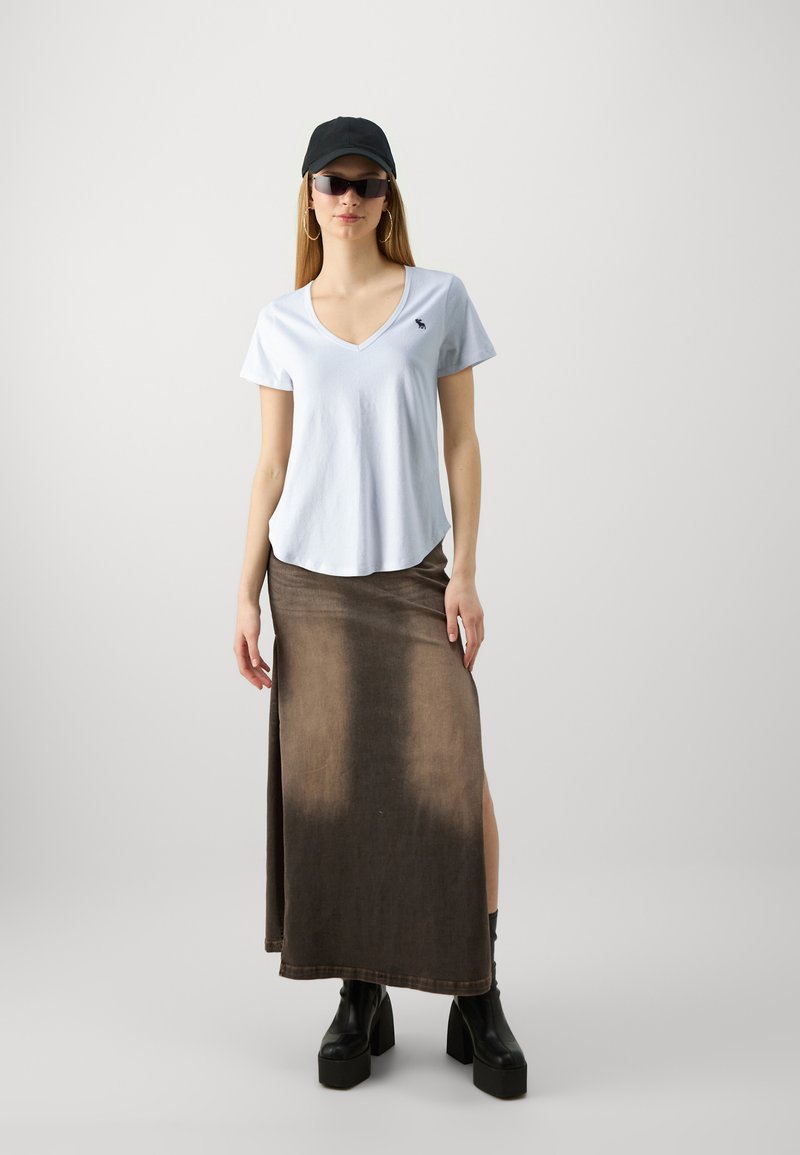 Abercrombie & Fitch ICON V NECK 5 PACK - T-shirt basic - white/navy/black/green/pink