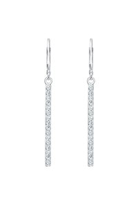 SPARKLING BASIC GEO - MIT KRISTALLEN VON SWAROVSKI® - Uhani - silver-coloured