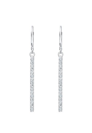 SPARKLING BASIC GEO - MIT KRISTALLEN VON SWAROVSKI® - Ohrringe - silver-coloured