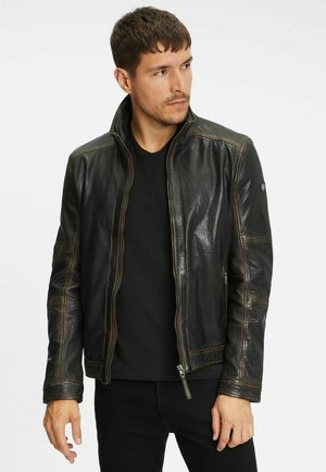 GMJAXSON LARETV - Leather jacket - black