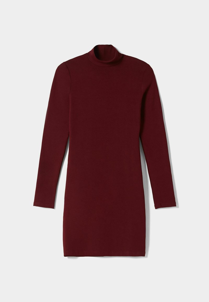 Bershka Jerseyjurk donkerrood
