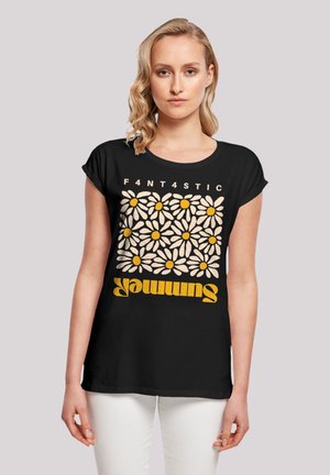 SUMMER SUNFLOWER - Print T-shirt - schwarz