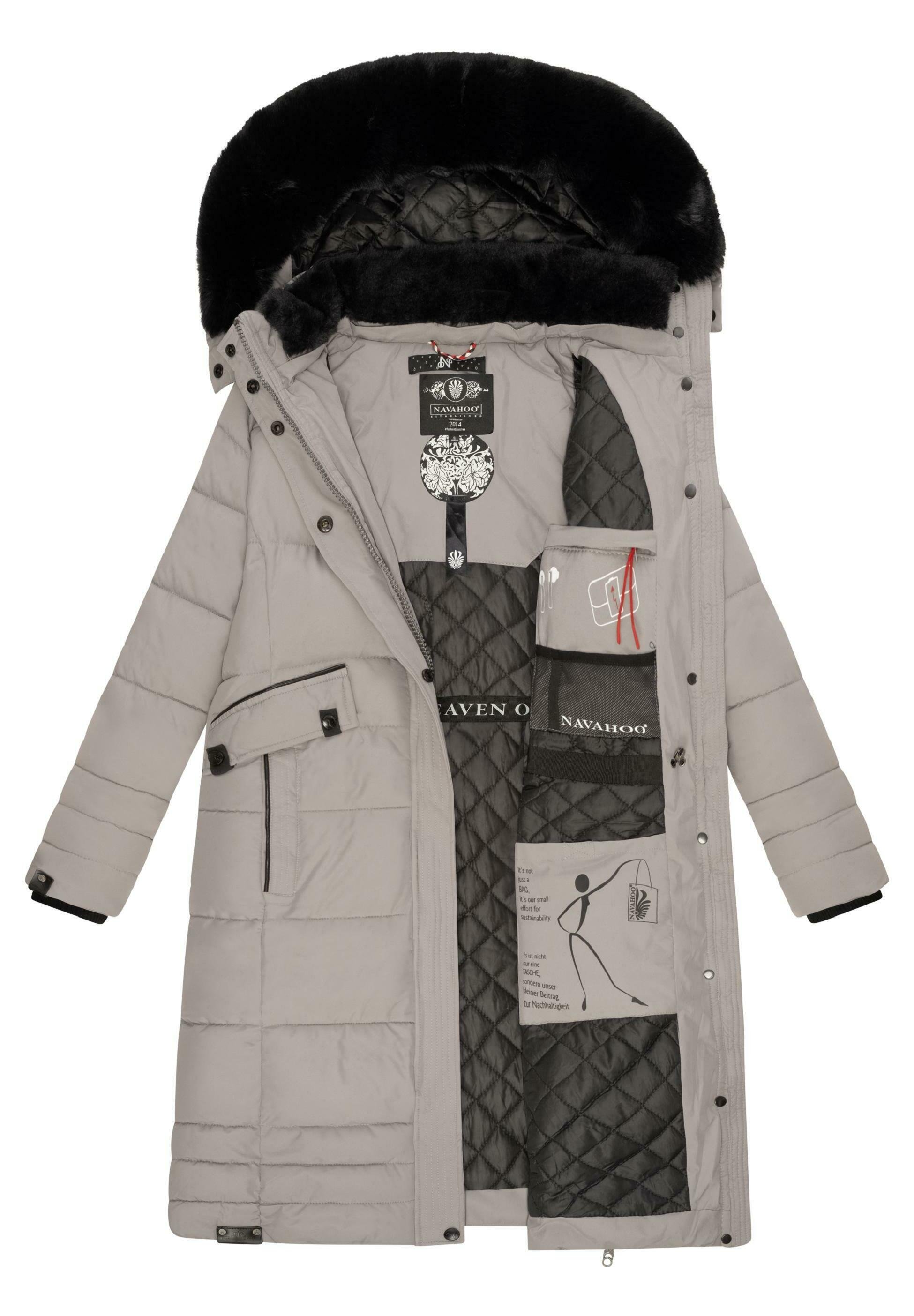 Parka D'Hiver Femme Navahoo Avec Capuche Fourrure Amovible - Chaud Et Imperméable