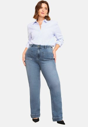 PLUS SIZE FIT - HIGH WAIST POCKET  - Jeans Slim Fit - mid blue