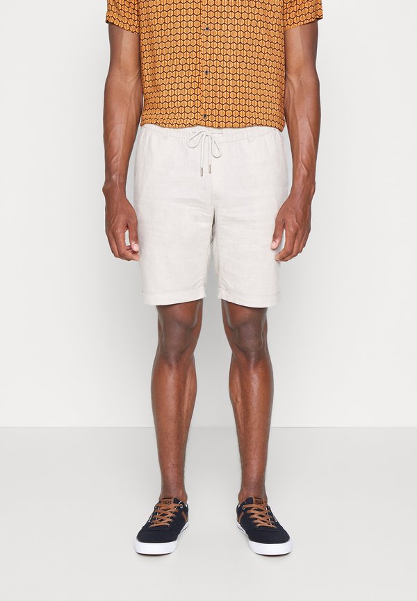 LINEN BLEND DRAWCORD SHORTS  - Shorts - beige4