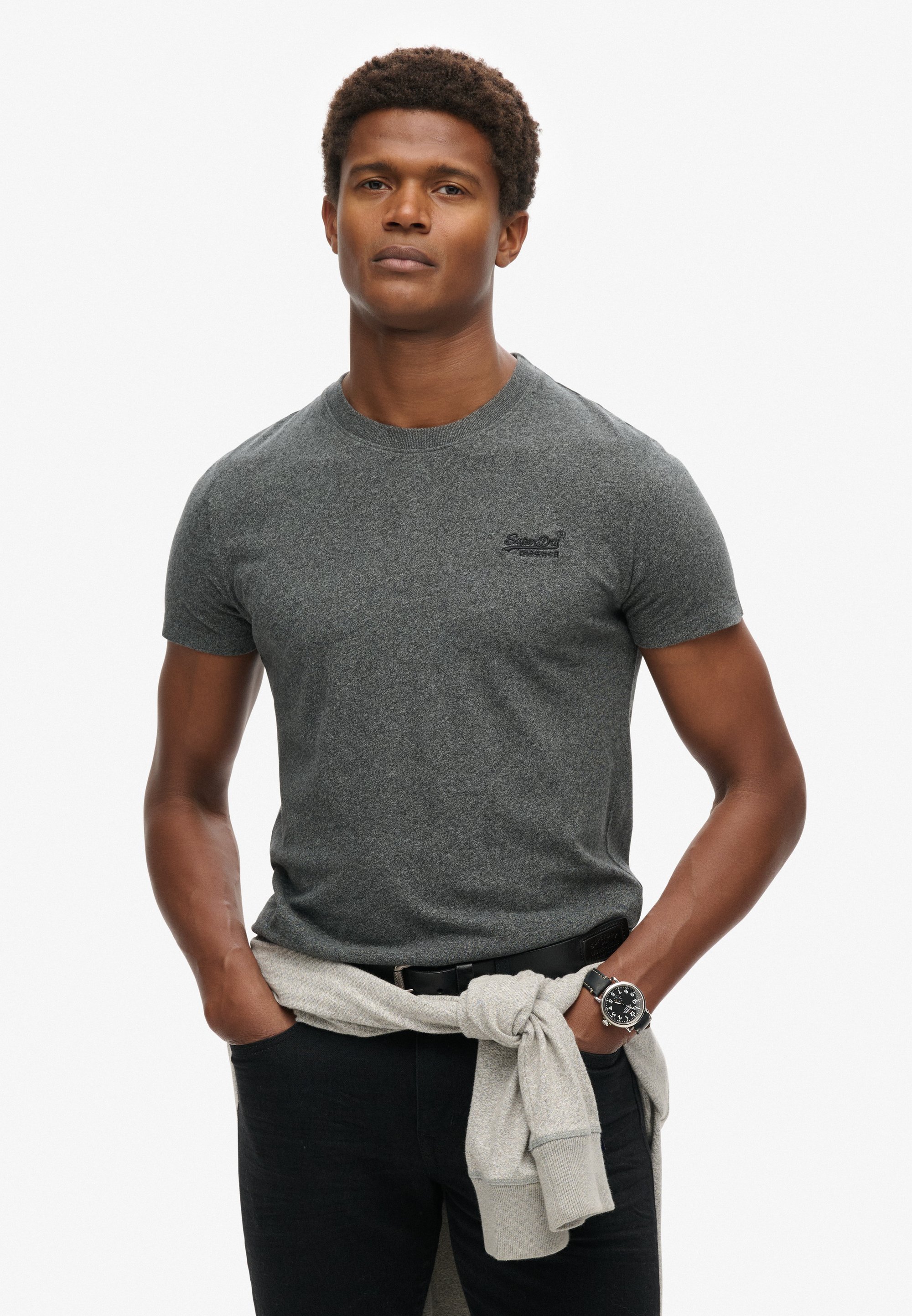 Superdry Co VINTAGE LOGO Basic T-shirt asphalt grit/grey