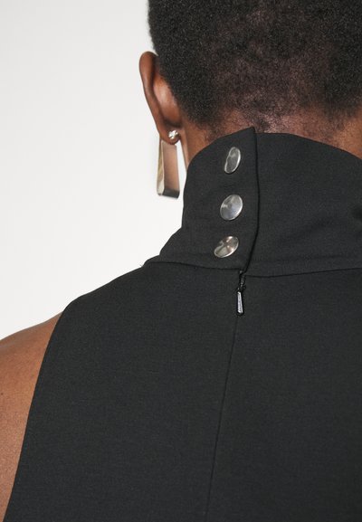 Sara Battaglia HIGH NECK MINI DRESS - Dzsörzéruha - black