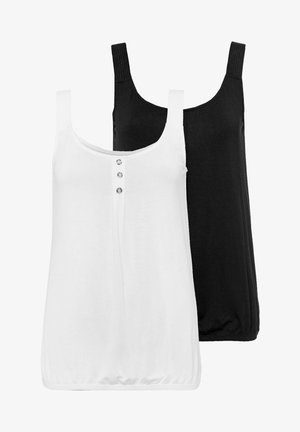 LASCANA 2 PACK - Débardeur - creme schwarz