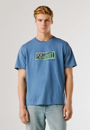 T-shirt con stampa - washed navy blue