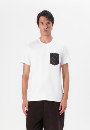 Barbour BARBOUR ARNSIDE TARTAN POCKET T-SHIRT - Print T-shirt - white