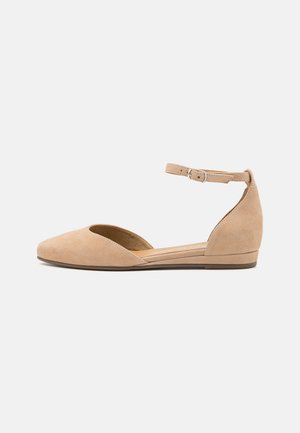 Ankle cuff ballet pumps - taupe