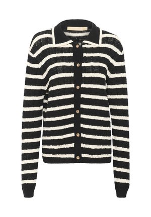 Culture URSULA - Vesta na kopčanje - black whitecap stripe