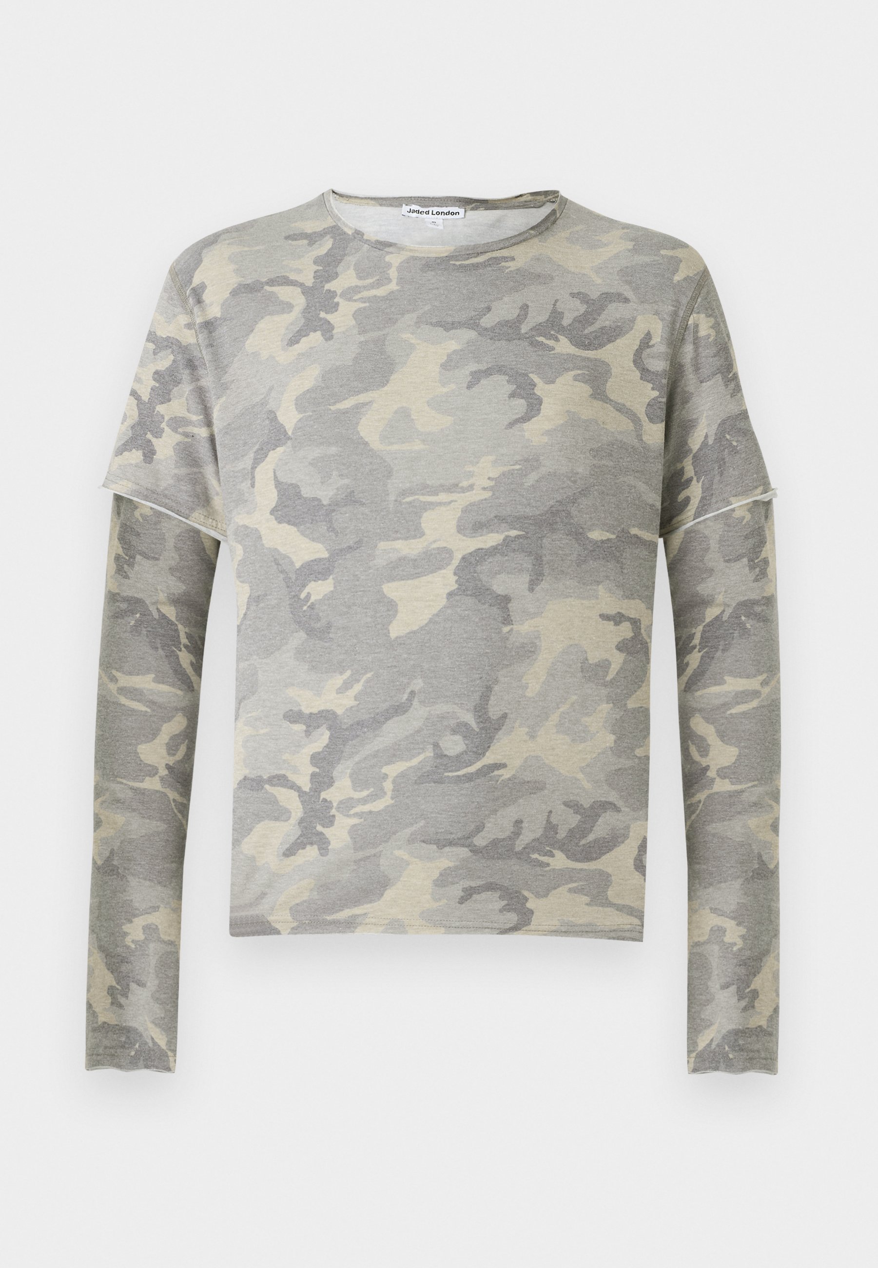 Jaded London CAMO DOUBLE LAYER LONG SLEEVE - Long sleeved