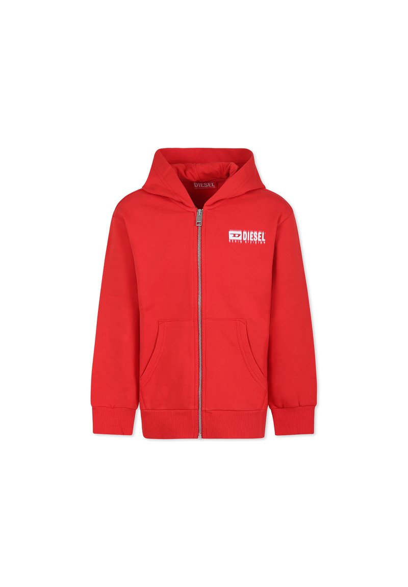 Diesel Sweater met rits rood