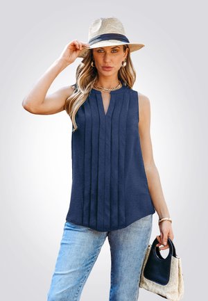 Cupshe CHIC SLEEVELESS CROP  - Blouse - dark blue