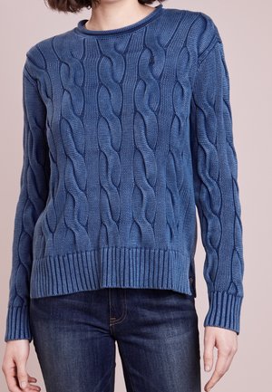 Stickad tröja - dark blue