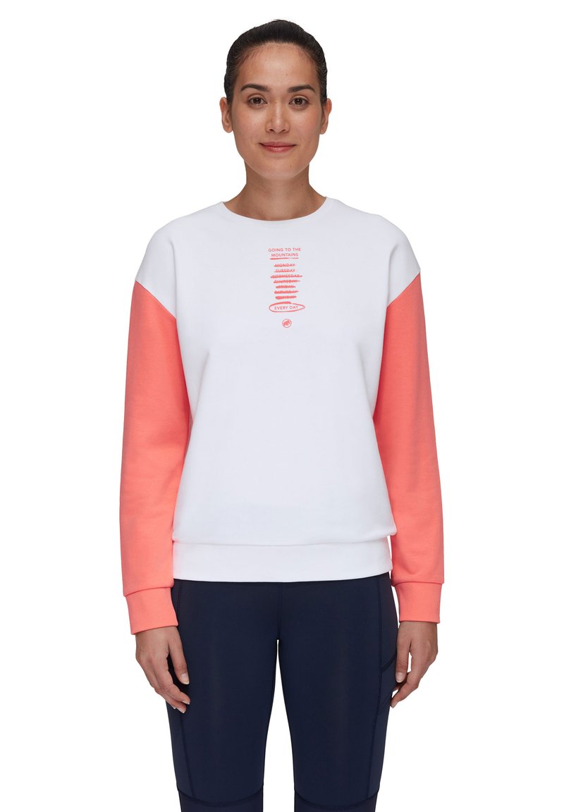 Salmon Pink Star Crewneck Sweatshirt for Women main image 0