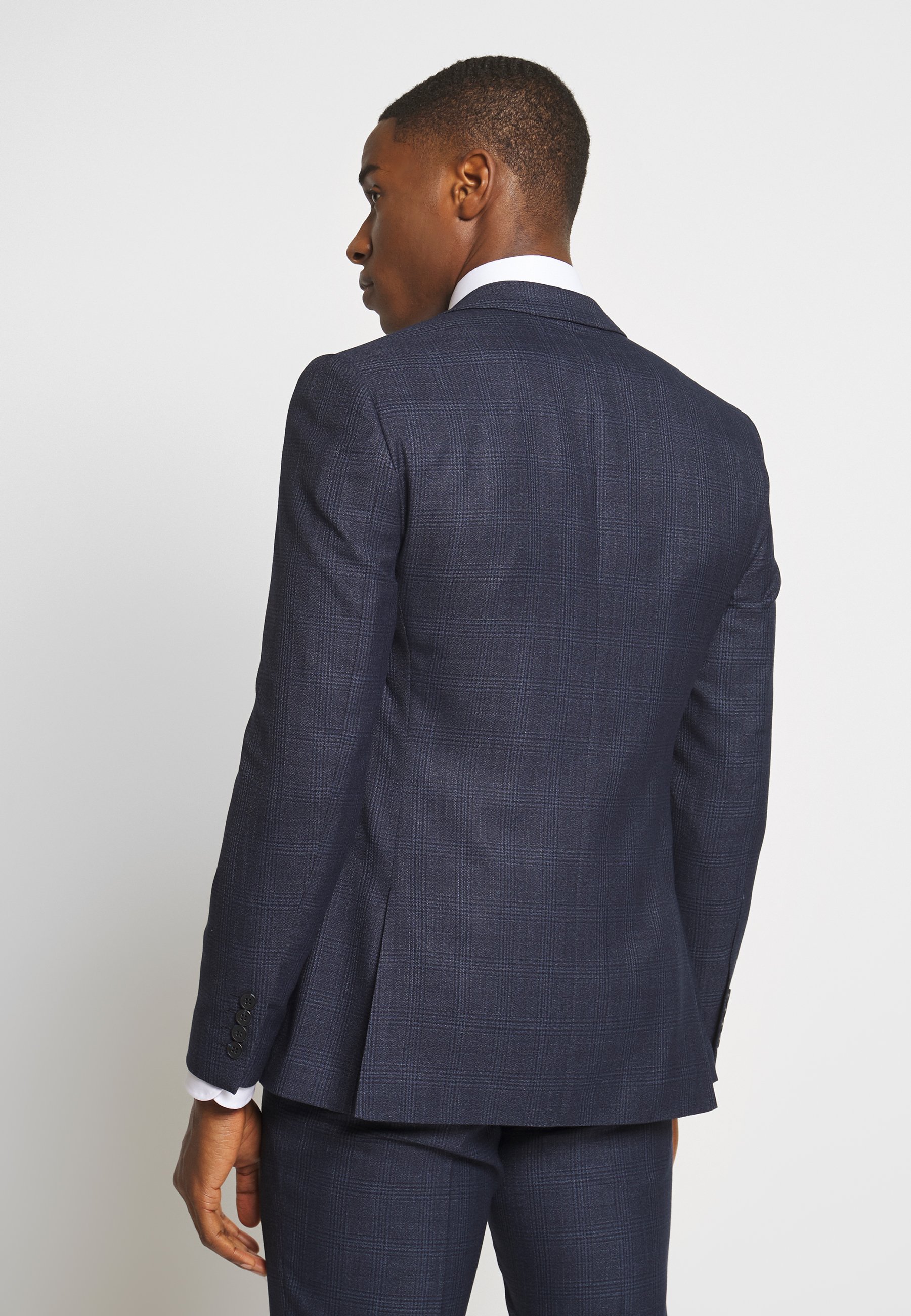 Isaac Dewhirst CHECK SUIT Dress dark blue Zalando.no Isaac Dewhirst CHECK SUIT DOUBLE BREASTED - Dress - dark blue