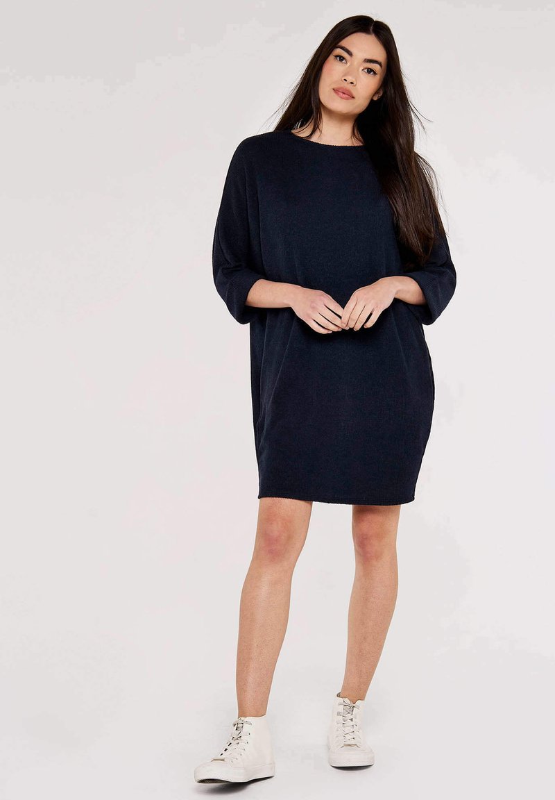 Apricot Strickkleid - navy