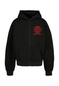 Sweater met rits - black