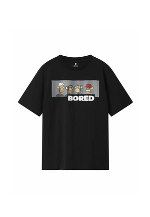 MIT LANGEN ÄRMELN BORED APE - T-shirts print - black