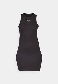 LALA TANK BODYCON DRESS - Žerzejové šaty - black