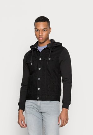 Jack & Jones JJIJEAN JJJACKET HOOD - Denim jacket - black denim ...