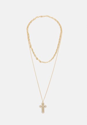 MIX CHAIN CROSS - Smykke - gold-coloured