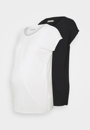 NURSING 2 PACK - T-shirt print - black/white