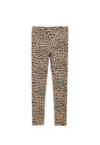 Jaguar-print leggings i beige med sorte prikker. Fremstillet af et strækbart materiale, med en elastisk talje for komfort og pasform.