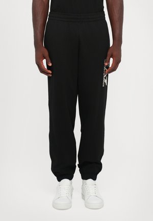 EA7 Emporio Armani TRAIN VISIBILITY - Tracksuit bottoms - black/cream