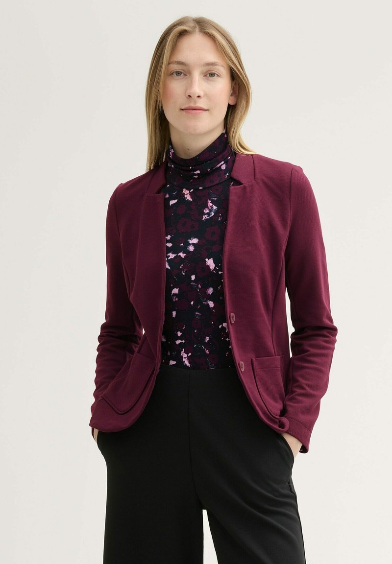 TOM TAILOR STRUCTURE - Blazer - blackberry