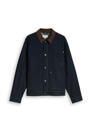 TOM TAILOR DENIM, TOM TAILOR DENIM JACKEN RELAXED FIT JEANSJACKE MIT CORD-KRAGEN - Jeansjacke - rinsed blue denim