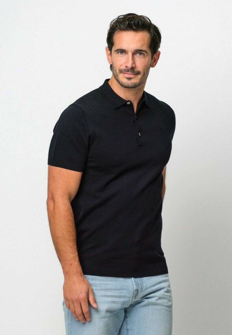 PROFUOMO THE LUXURY BASIC SHORT SLEEVE - Poloshirt - navy